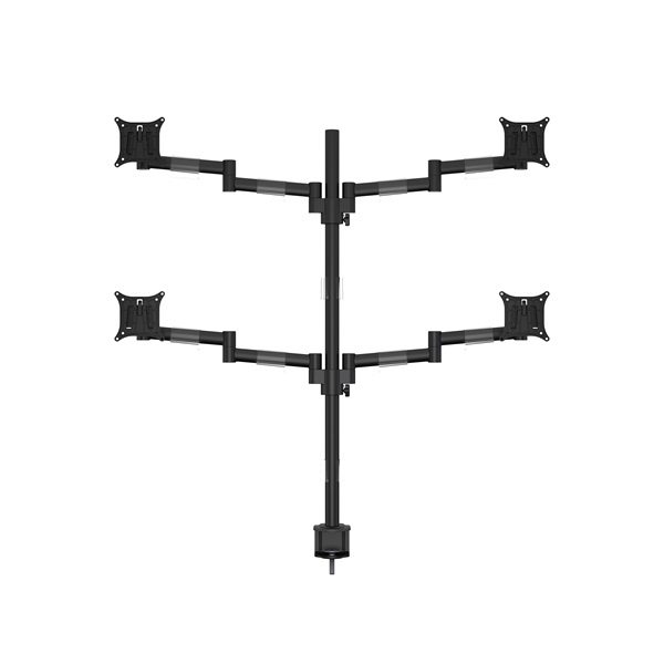 MULTIBRACKETS_Asztali_konzol_4_kepernyos_M_VESA_Deskmount_Officeline_Quad_Black_15-30_maxVESA_100x100_mm-i1387498