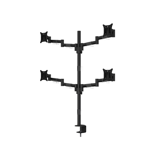 MULTIBRACKETS_Asztali_konzol_4_kepernyos_M_VESA_Deskmount_Officeline_Quad_Black_15-30_maxVESA_100x100_mm-i1387505