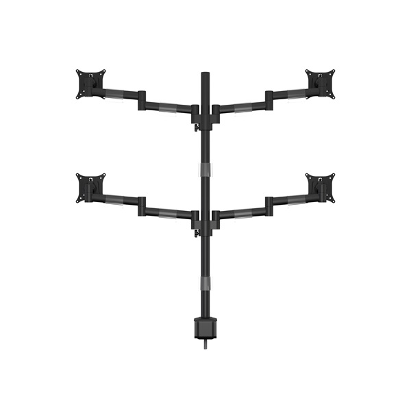 MULTIBRACKETS_Asztali_konzol_4_kepernyos_M_VESA_Deskmount_Officeline_Quad_Black_15-30_maxVESA_100x100_mm-i1387512